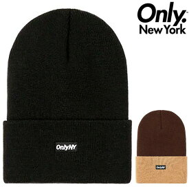オンリーニューヨーク ニットキャップ ONLY NY BLOCK LOGO BEANIE キャップ ビーニー ワッチキャップ ニット帽 帽子 CAP ONLY NEW YORK