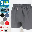 【日本製】 Humans 綿100％ ハンモック トランクス レギュラー丈 [ M L LL 3L パンツ 下着 ハンモックトランクス インナー メンズ 紳士 男 前開き サポーター付 大きいサイズ サポーター超長繊維綿 ]