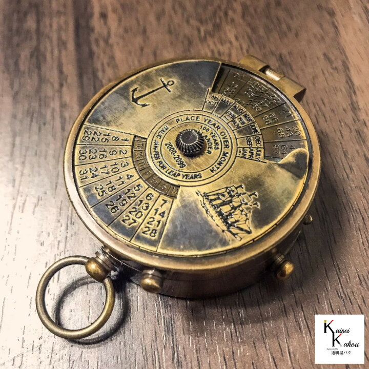 中古】【輸入品・未使用】ヴィンテージ真鍮Calenderコンパス 