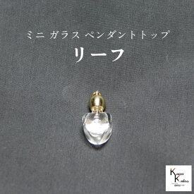 香水 瓶 ボトル「リーフ」ミニ ガラス瓶 アトマイザー 小瓶 キャップ付 メモリーオイル　エイシャントオイル　透明瓶 花材 液体 オイル ハーバリウム 透明ボトル 香水瓶 おしゃれ かわいい インテリア ミニボトル