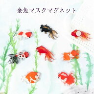 「金魚マスクマグネット 選べる2匹」　金魚 マスクマグネット　マグネット お魚 浴衣 アクセサリー　レデ…