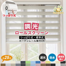 ★年始先着25%OFF・レビュー特典あり★調光 ロールスクリーン つっぱり 遮光1級 ロールカーテン オーダー シェード サイズオーダー 穴あけ不要 目隠し スクリーン UVカット 光や視線対策 遮熱 カーテン 賃貸OK 北欧 間仕切り カーテン チェーン式 つっぱり式