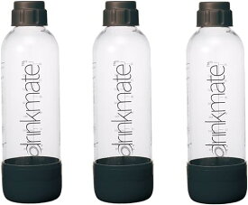 L size 送料無料(沖縄・北海道・離島を除く)☆ドリンクメイト 専用ボトル Lサイズ 黒 850ml DRM0026 (ブラック 3本) GDセット