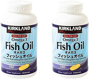 SDGsg͑qɂ蔭(EkCE)KIRKLAND SignatureiJ[NhVOl`[jtBbVIC IK3 360JvZi180 ×2{gjFish Oil Omega3 360 Count (kC