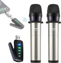 【FBA倉庫より出荷】☆Alvoxcon ☆ワイヤレスマイクUSB ALVOXCON ハンド型マイク UHF コンデンサーマイク無線 コンパ…