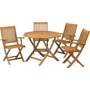 (EkCE)SDGsg͑qɂ蔭@^JV[ }[Ebh IN^Sie[utH[fBO`FA[ 5_ZbgTakasho Marywood Octagonal Table & Folding Chair