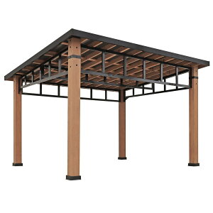 (EkCE)SDGsg͑qɂ蔭 Yardistry 12x14 tB[g (3.7 x 4.3m) Re|[ EbhK[{Yardistry 12x14ft Contemporary Wood Gazebo