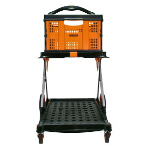 (EkCE)SDGsg͑qɂ蔭@ubNAhfbJ[ 2ivbgtH[J[g BOXt BXWT-H204Black&Decker 2Tier Platform Cart with Basket BXWT-H204@(kC1000
