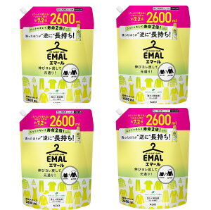 (EkCE)SDGsg͑qɂ蔭@G}[ tbVO[ ꒅp 2600mlx4EMAL Refresh Green Delicate Fabric Detergent 2600mlx4@(Ek