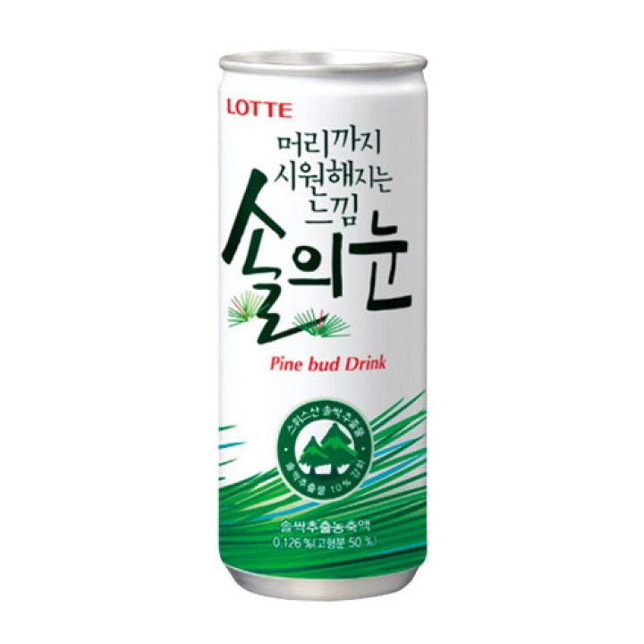 楽天市場 Lotte 松の芽 松の芽抽出物配合 240ml 1缶 ロッテ 健康飲料 韓国ドリンク 韓国飲み物 韓国食品マラソン ポイントアップ祭 八道韓国食品