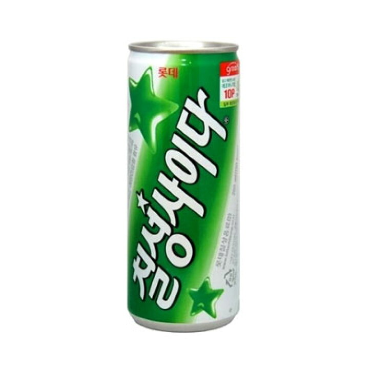 楽天市場 Lotte 七星サイダー 250ml 1缶 ロッテ 炭酸飲料 韓国飲料 韓国飲み物 韓国ドリンク 韓国食品マラソン ポイントアップ祭 八道韓国食品