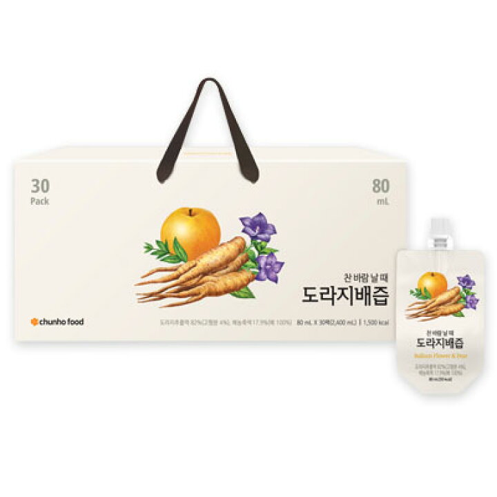 楽天市場】チョンホ食品 キキョウ(桔梗) 梨エキス(80ml×30袋 