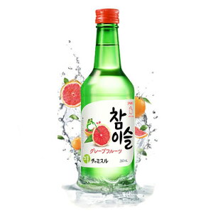 JINRO チャミスル グレープフルーツ焼酎 360ml×1本リキュール グレープフルーツ味 フルーツ焼酎 韓国お酒 韓国食品