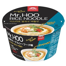 『Mr.Hoo』お米ヌードルシーフード味(92g)ミスターフ ライスヌードルカップ麺ノンフライ麺 インスタントラーメン 韓国ラーメンマラソン ポイントアップ祭