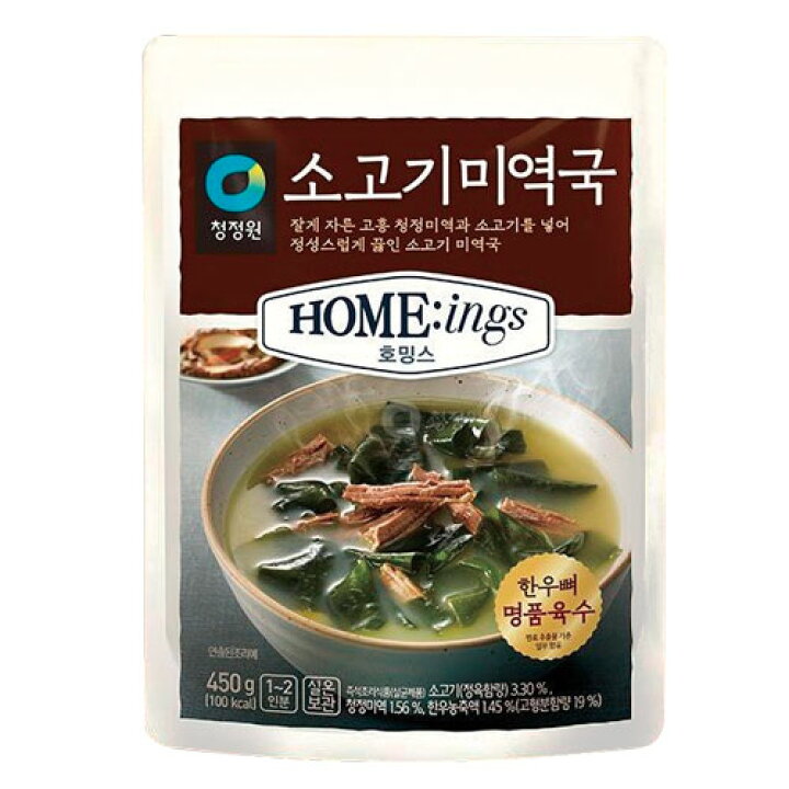 楽天市場 清浄園 牛肉わかめスープ 450g 辛さ0 チョンジョンウォン レトルト 韓国スープ 韓国鍋 韓国料理 チゲ鍋 韓国食品マラソン ポイントアップ祭 八道韓国食品