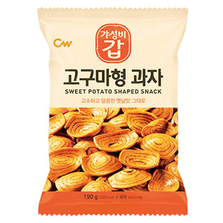 楽天市場 パッケージ変更と容量増加 Cw さつまいも形お菓子 190g スナック 韓国お菓子 韓国食品マラソン ポイントアップ祭 八道韓国 食品