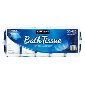 コストコ カークランド トイレットペーパー (バスティッシュ) 30ロール 2枚重ね ダブル まとめ買い 業務用 日本製紙 エンボス加工 大容量
