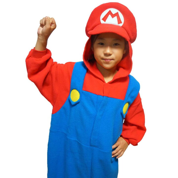 楽天市場 スーパーマリオ コスプレ 子供 変身 着ぐるみ コスチューム なりきり フリース ルイージ ヨッシー キャラクター 男の子 女の子 子供服 キッズ パジャマ ルームウェア 部屋着 110 130 秋冬 プレゼント 仮装 ハロウィン バンダイ Super Mario デイリー