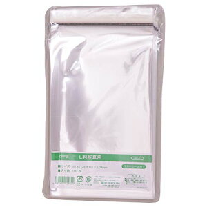 伊藤忠リーテイルリンク OPP袋 テープ付き (フタ付) 透明 封筒 包装 ラッピング 袋 厚さ0.03mm 【L版写真用】 100枚入