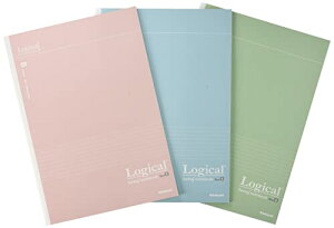 ナカバヤシ スイングロジカル 抗菌表紙ノート A4/B罫/40枚 スモーキーカラー 3冊パック NA404B-3P