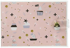 ナカバヤシ カバーポケットアルバム L判20枚収納 カップケーキ アカ-PVL-201-4