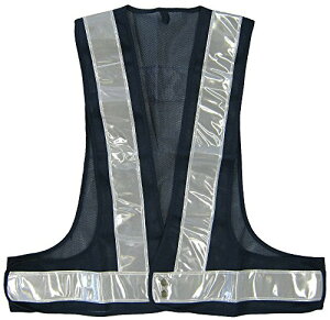 ミズケイ 役立~ツ 安全ベスト フリーサイズ 紺メッシュ白反射 テープ幅70mm 5917602