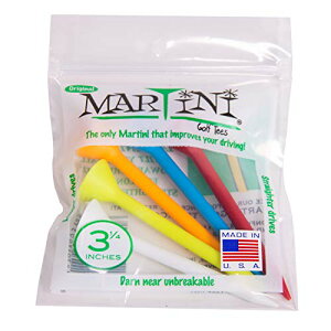 (マティーニゴルフティーズ) Martini Golf Teesティー 耐久性のあるプラスチック製 色各種 3-1/4インチ 5個入り Regu