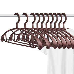 洗濯ハンガー 10本組 ハンガー かたくずれ防止 衣類用 おしゃれ すべらない 型崩れ防止 頑丈 跡がつかないハンガー 滑らないハンガー 乾湿両