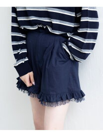 【SALE／76%OFF】【Kastane】ダブルフリルショートパンツ PAL GROUP OUTLET パル グループ アウトレット パンツ その他のパンツ ネイビー【RBA_E】[Rakuten Fashion]