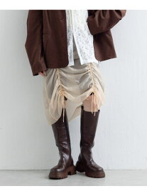 【SALE／91%OFF】【Kastane】シアーシャーリングスカート PAL GROUP OUTLET パル グループ アウトレット スカート その他のスカート ブラック オレンジ【RBA_E】[Rakuten Fashion]