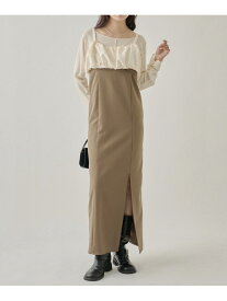 【SALE／76%OFF】【mystic】ギャザービスチェSETワンピース PAL GROUP OUTLET パル グループ アウトレット ワンピース・ドレス その他のワンピース・ドレス ブラック ブラウン ホワイト【RBA_E】[Rakuten Fashion]