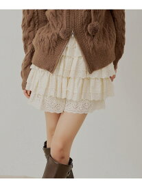 【SALE／86%OFF】【Chico】コットンレースティアードショートパンツ PAL GROUP OUTLET パル グループ アウトレット パンツ その他のパンツ ブラウン ベージュ【RBA_E】[Rakuten Fashion]