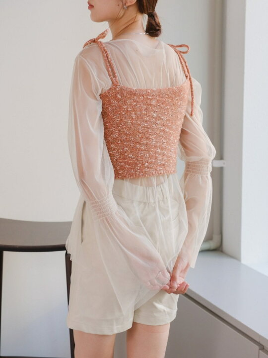 楽天市場】【SALE／60%OFF】【Kastane】チュールシャーリングTEE& 