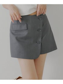 【Chico】ラップショートパンツ PAL GROUP OUTLET パル グループ アウトレット パンツ その他のパンツ ブラック グレー【送料無料】[Rakuten Fashion]