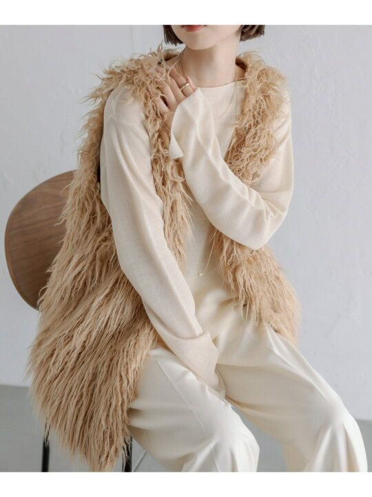 楽天市場】【SALE／55%OFF】【mystic】フェイクファーロングベスト PAL  