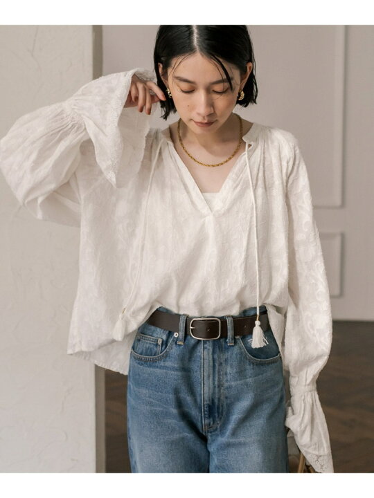 楽天市場】【SALE／59%OFF】【RIVE DROITE】カットジャガードブラウス 