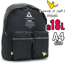 【在庫限りSALE】 リュックサック A4 18L （What it isNt） MarkGonzales ワット イット イズント マークゴンザレス リュック メンズ レディース バッグ 通学リュック 黒 おしゃれ ゴンズ 男女兼用 通学 通勤 学生 高校生 バックパック 人気 黒 WIFT500