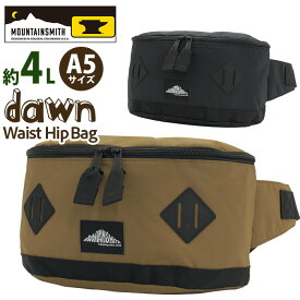 ボディバッグ マウンテンスミス MOUNTAINSMITH ウエストポーチ スタンダード ヒップバッグ ウエストバッグ ワンショルダー 斜めがけ 肩掛け コンパクト 軽量 撥水 メンズ レディース バッグ 約4L A5 サブバッグ おしゃれ 人気 大人 学生 黒 ブラック dawn waist MSTC-0008