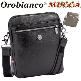 Orobianco オロビアンコ 正規品 ショルダーバッグ ムッカ MUCCA メンズ タテ型 ショルダー 男性 ビジネス バッグ カバン 牛革 本革 通勤 通勤用 仕事用 出張 旅行 社会人 カジュアル 上品 ブラック 黒 かっこいい フォーマル ビジカジ A5 92471