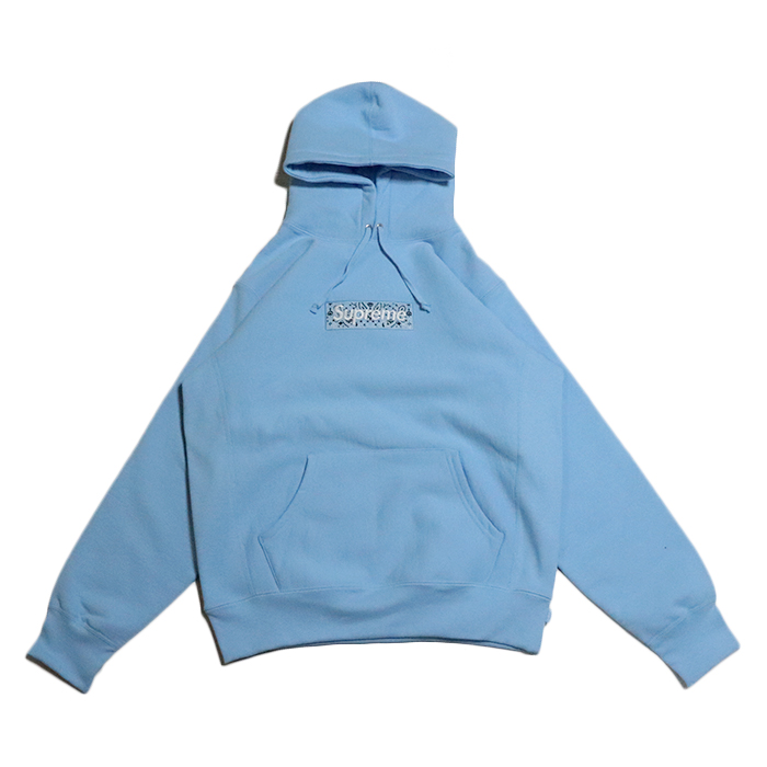 Supreme /シュプリームBandana Box Logo Hooded Sweatshirt /バンダナ ボックスロゴ フーデッド  スウェットシャツ パーカーLight Blue / ライトブルー2019AW 国内正規品 新古品【中古】 | PALM　NUT