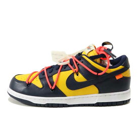 OFF-WHITE VIRGIL ABLOH × NIKE / オフホワイト ヴァージル アブロー × ナイキDUNK LOW / ダンク ローUNIVERSITY GOLD/MIDNIGHT NAVY/WHITE 【CT0856-700】2019 正規品 新古品【中古】