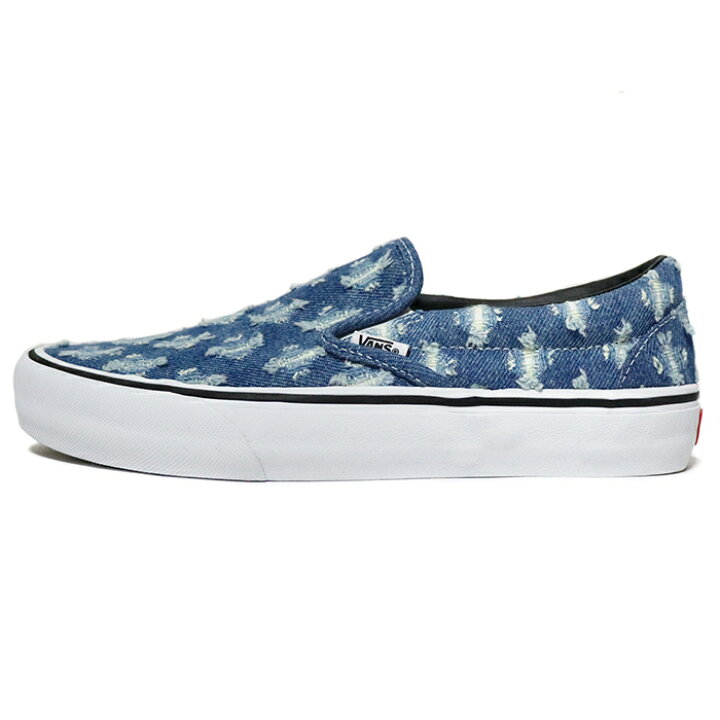 楽天市場 Supreme Vans シュプリーム バンズhole Punch Denim Slip On Pro ホール パンチ デニム スリッポン プロblue ブルー 青ss 国内正規品 新古品 中古 Palm Nut