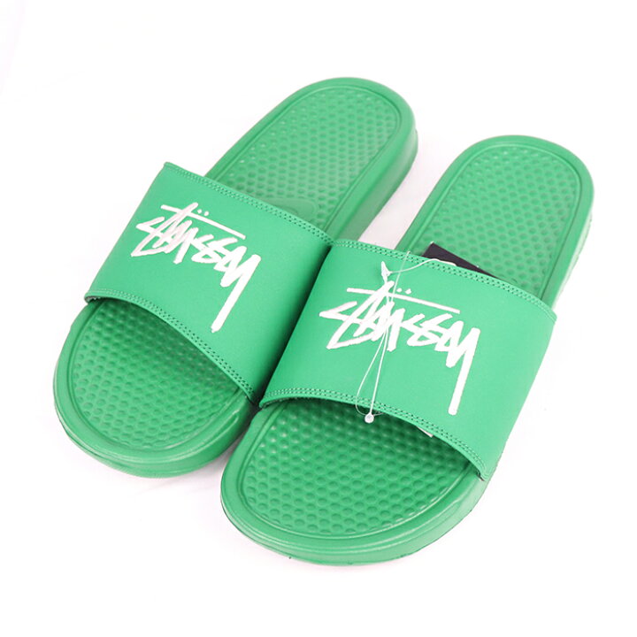 楽天市場 St 2 Ssy X Nike ステューシー ナイキbenassi Slide Sandals スライド サンダルpain パイン 緑 Dc5239 300 Stussy正規品 新古品 中古 Palm Nut