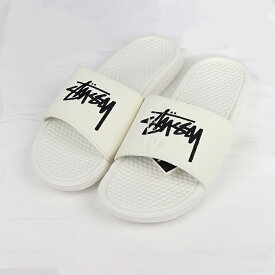 ST&#220;SSY x NIKE / ステューシー ナイキBENASSI Slide Sandals / スライド サンダルSAIL / セイル 白【DC5239-100】stussy2020正規品 新古品【中古】