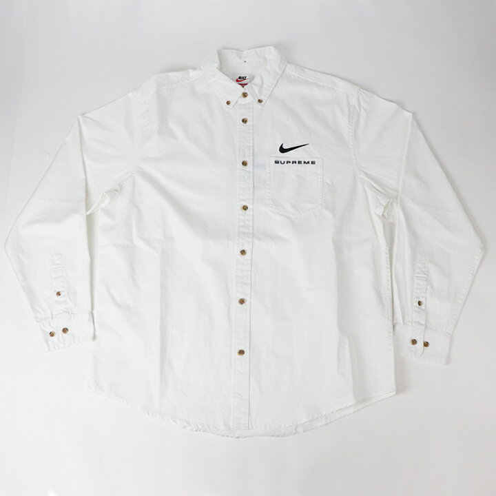 楽天市場】Supreme Nike Cotton Twill Shirt White Stripe  
