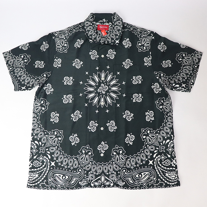 楽天市場】2021SS Supreme Bandana Silk S/S Shirt Black 