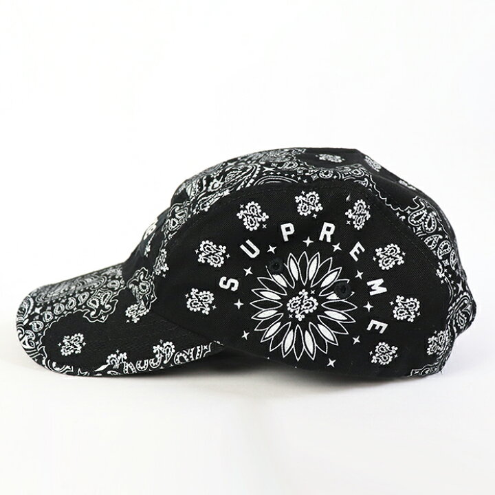 楽天市場】Supreme Bandana Camp Cap Black / シュプリーム バンダナ 