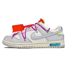 Off-White × Nike / オフホワイト ナイキDunk Low The 50 Collection 1 of 50 "45" /ダンク ロー ザ 50 コレクション 1 of 50Sail/Neutral Grey-Magenta / セイル ニュートラルグレー マジェンタ【DM1602-101】 Lot 45 正規品 新古品【中古】