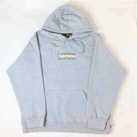 2022SS Supreme × Burberry /シュプリーム × バーバリーBox Logo Hooded Sweatshirt /ボックスロゴ フーデッド スウェットシャツGray / グレー正規品 新古品【中古】