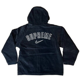 Supreme × NIKE / シュプリーム ナイキArc Corduroy Hooded Jacket /アーチ コーデュロイ フーデッド ジャケットBlack / ブラック 黒2022SS 正規品 新古品【中古】